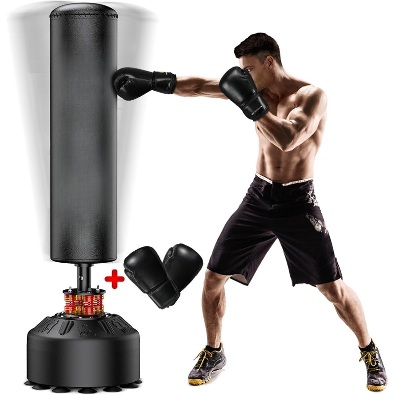 Suction‑Base Freestanding Punching Bag Set