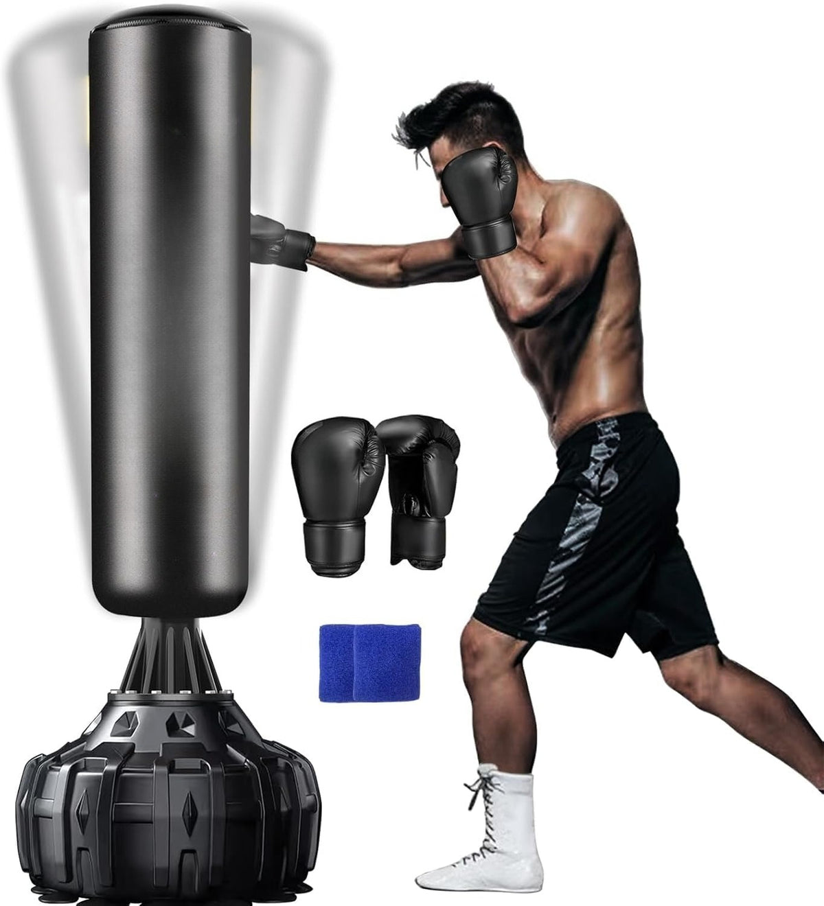 Suction‑Base Freestanding Punching Bag Set