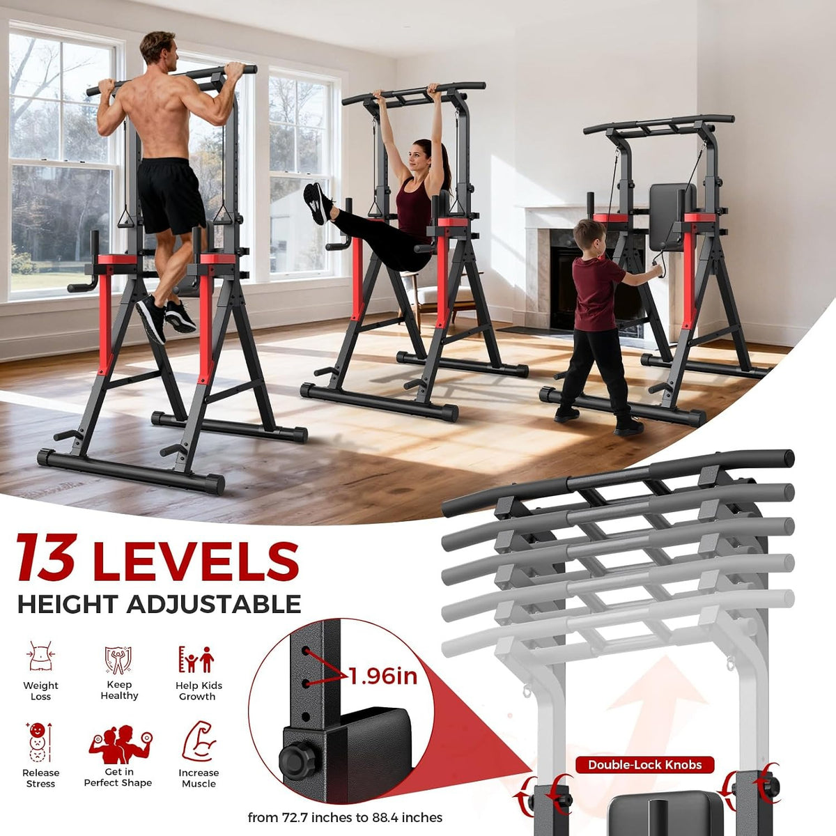Adjustable Free‑Standing Power Tower