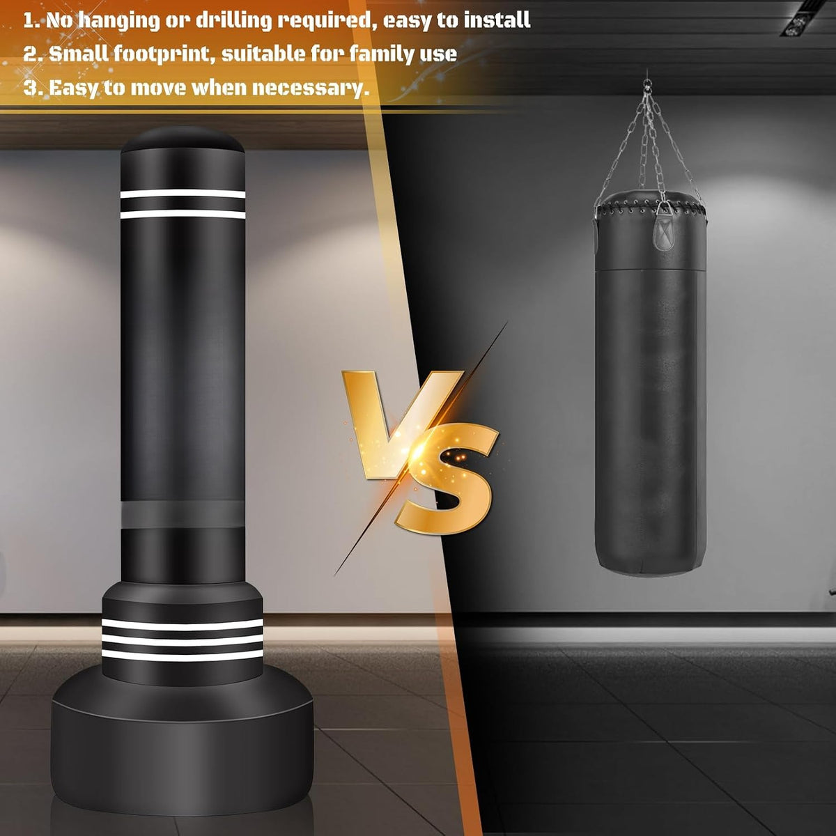 Freestanding Heavy Punching Bag Kit
