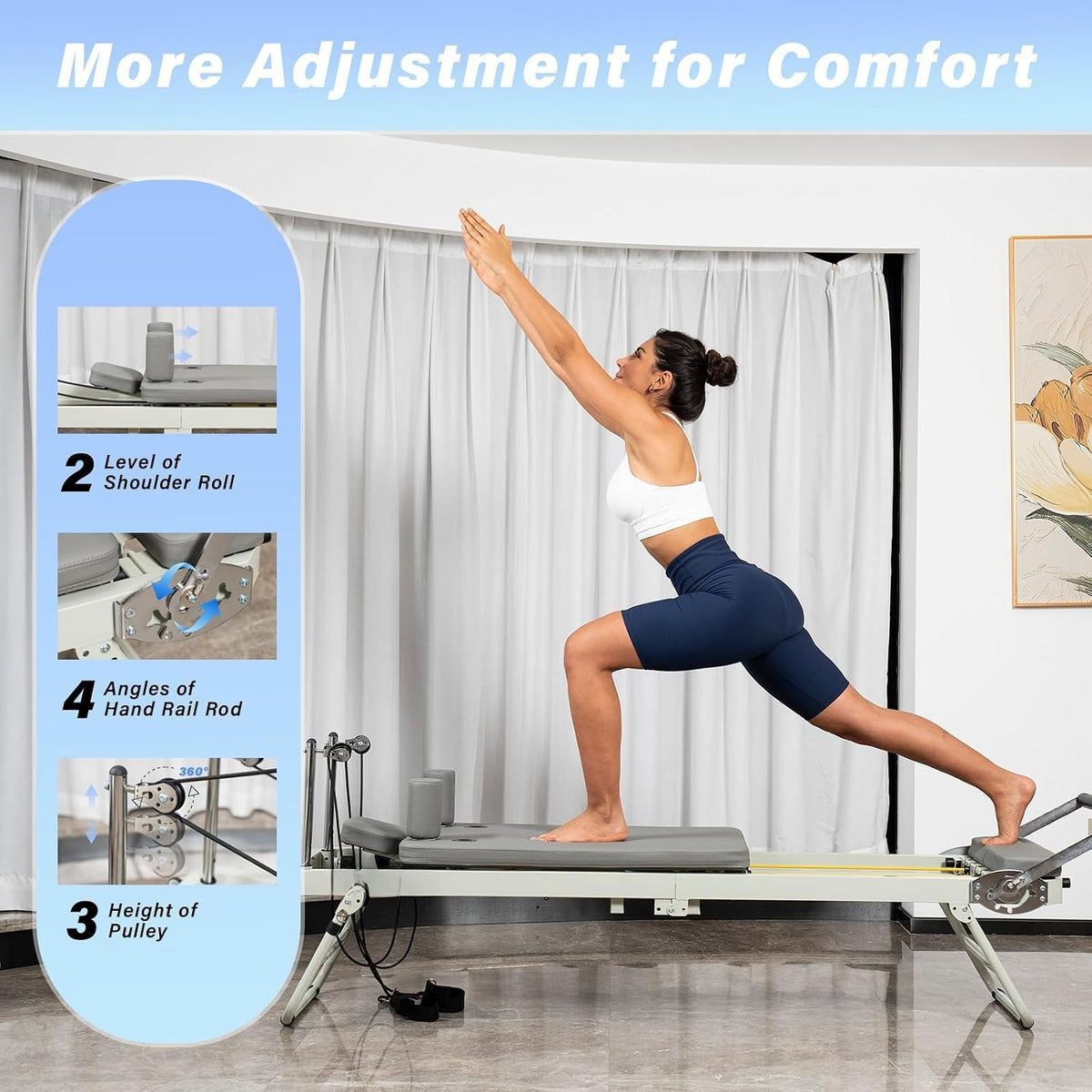 Foldable Home Pilates Reformer Machine