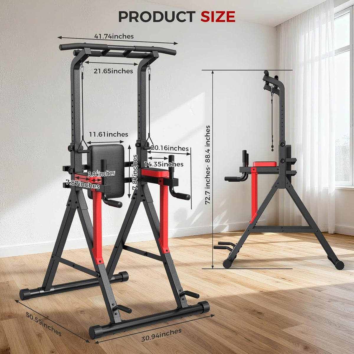 Adjustable Free‑Standing Power Tower