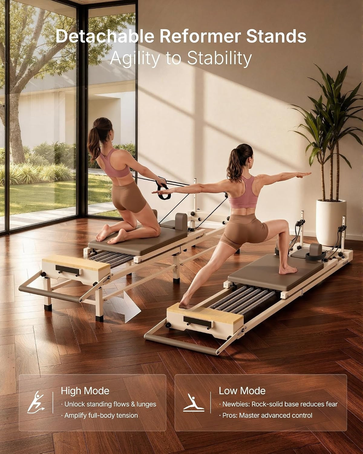 Adjustable Foldable Pilates Reformer Machine