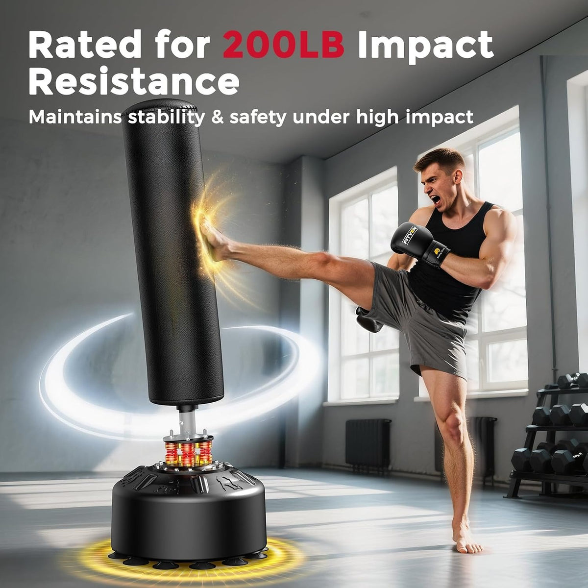 Suction‑Base Freestanding Punching Bag Set