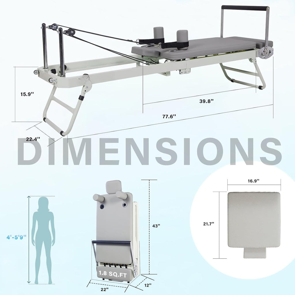 Foldable Home Pilates Reformer Machine