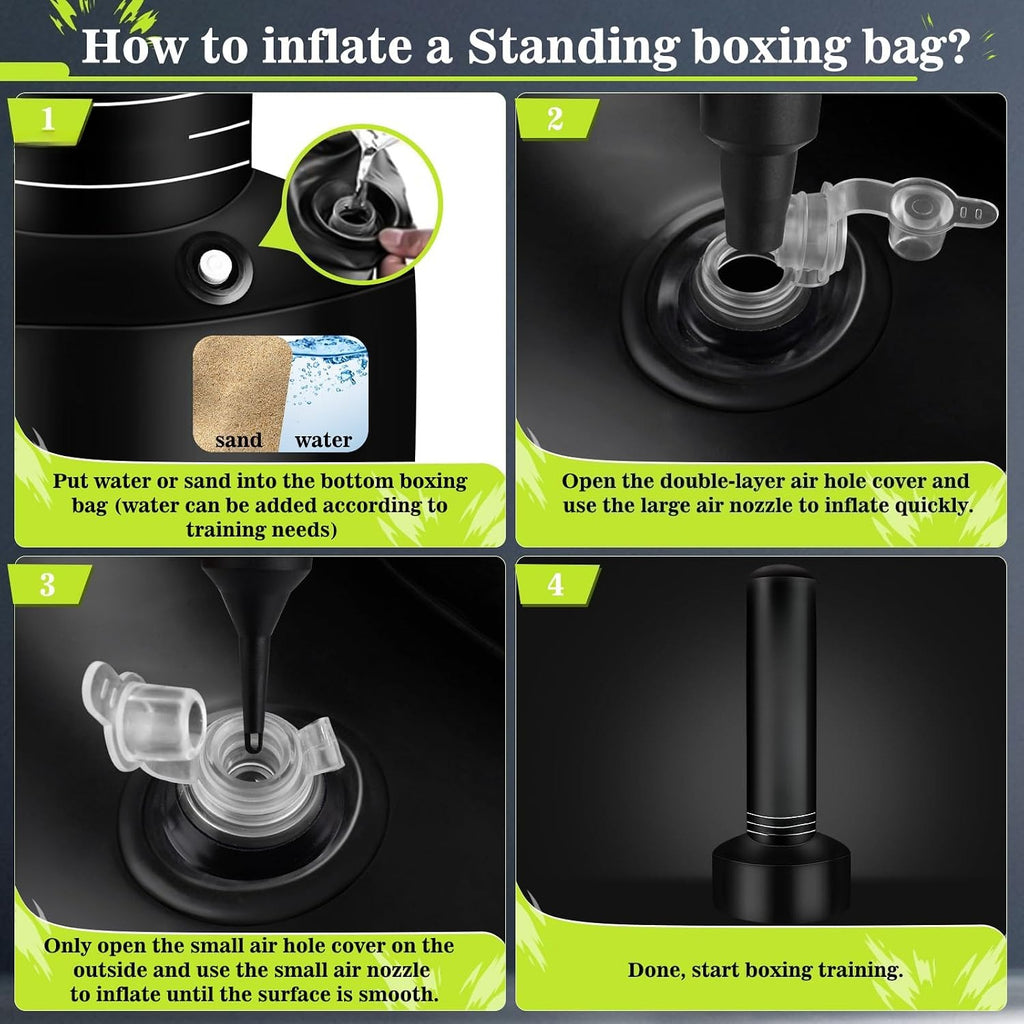 Freestanding Heavy Punching Bag Set