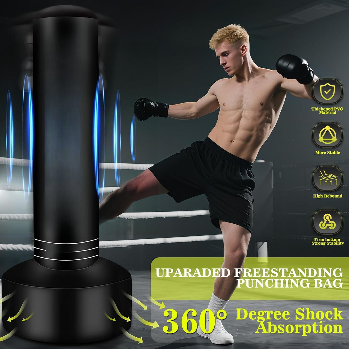 Freestanding Heavy Punching Bag Set