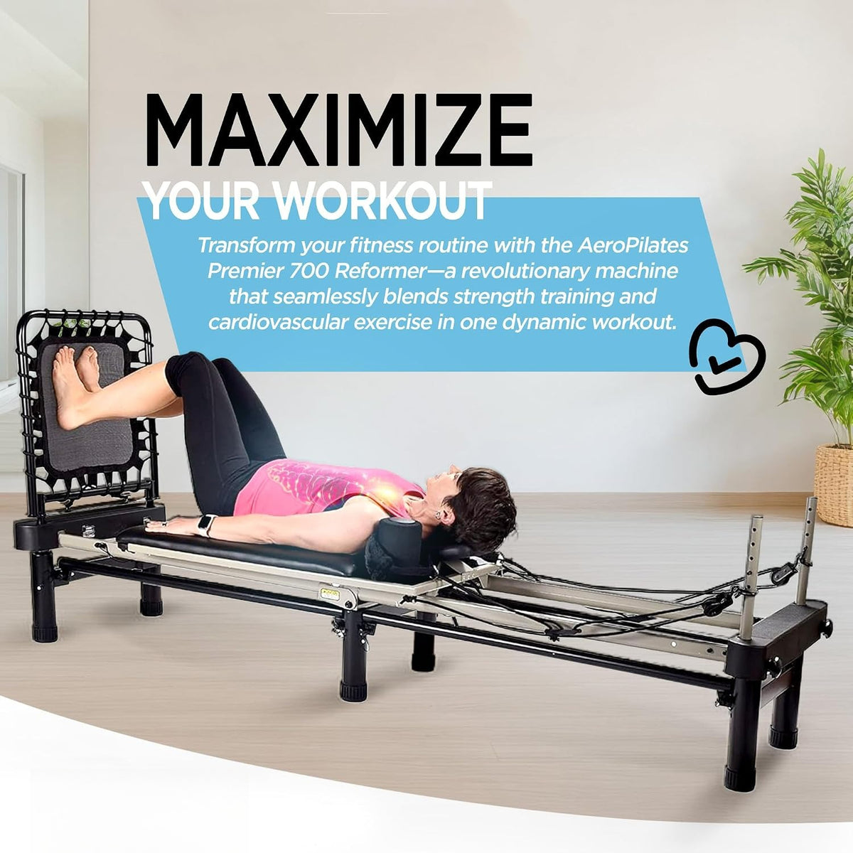 Compact Foldable Pilates Reformer Machine