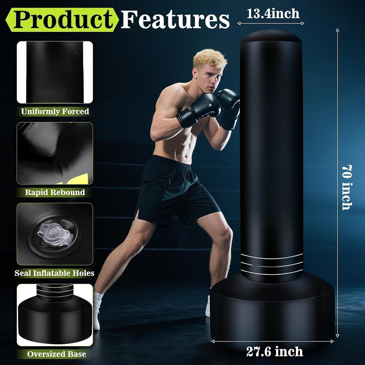 Freestanding Heavy Punching Bag Set