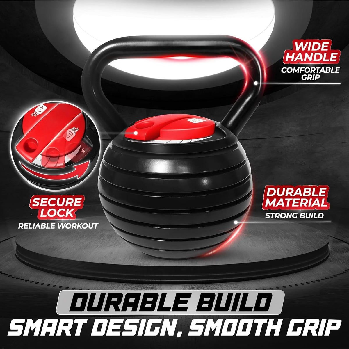 Cast Iron Adjustable Kettlebell Set