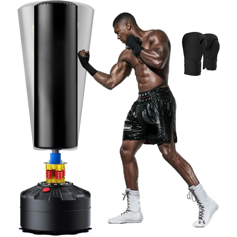 Freestanding Punching Bag with Gloves Set