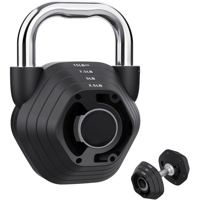 2‑in‑1 Adjustable Kettlebell Dumbbell Set