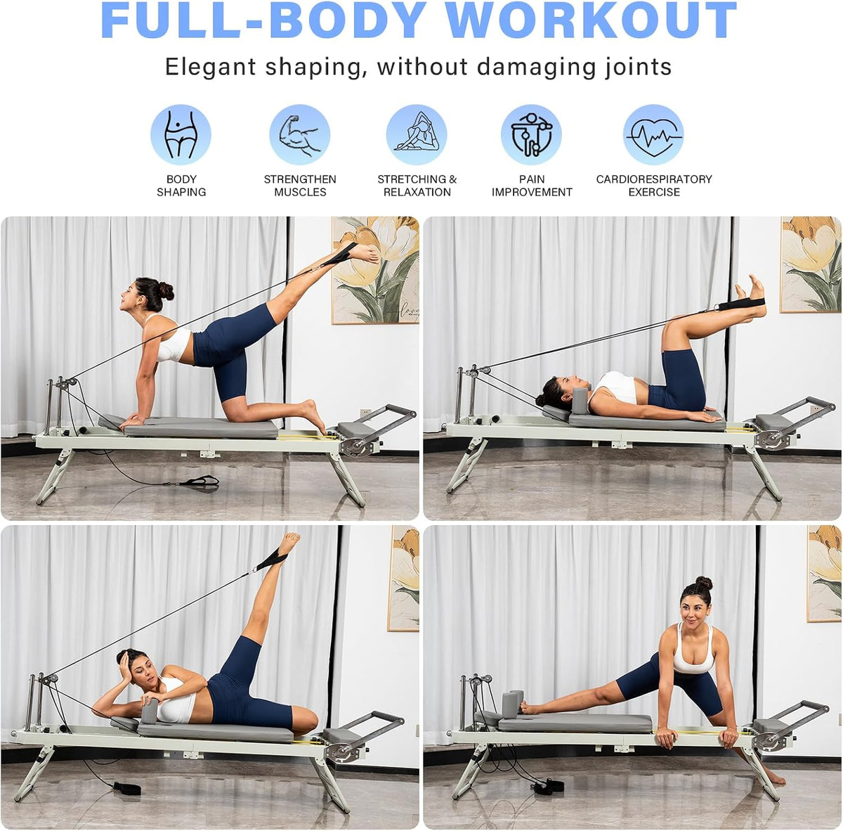 Foldable Home Pilates Reformer Machine
