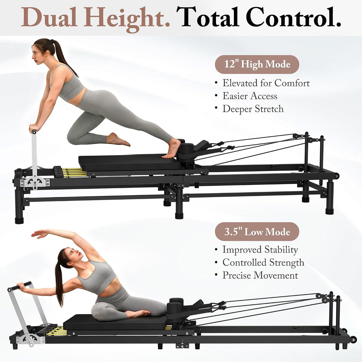 Adjustable Foldable Pilates Reformer Machine