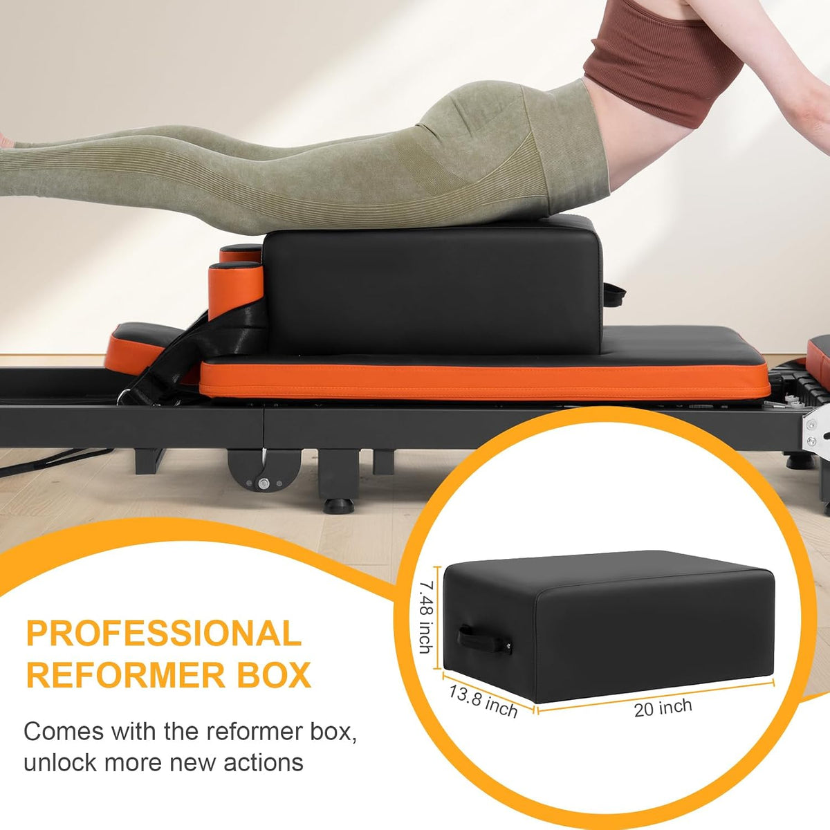 Foldable Pilates Reformer Machine Kit