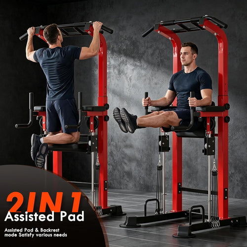2‑in‑1 Adjustable Multi‑Function Power Tower