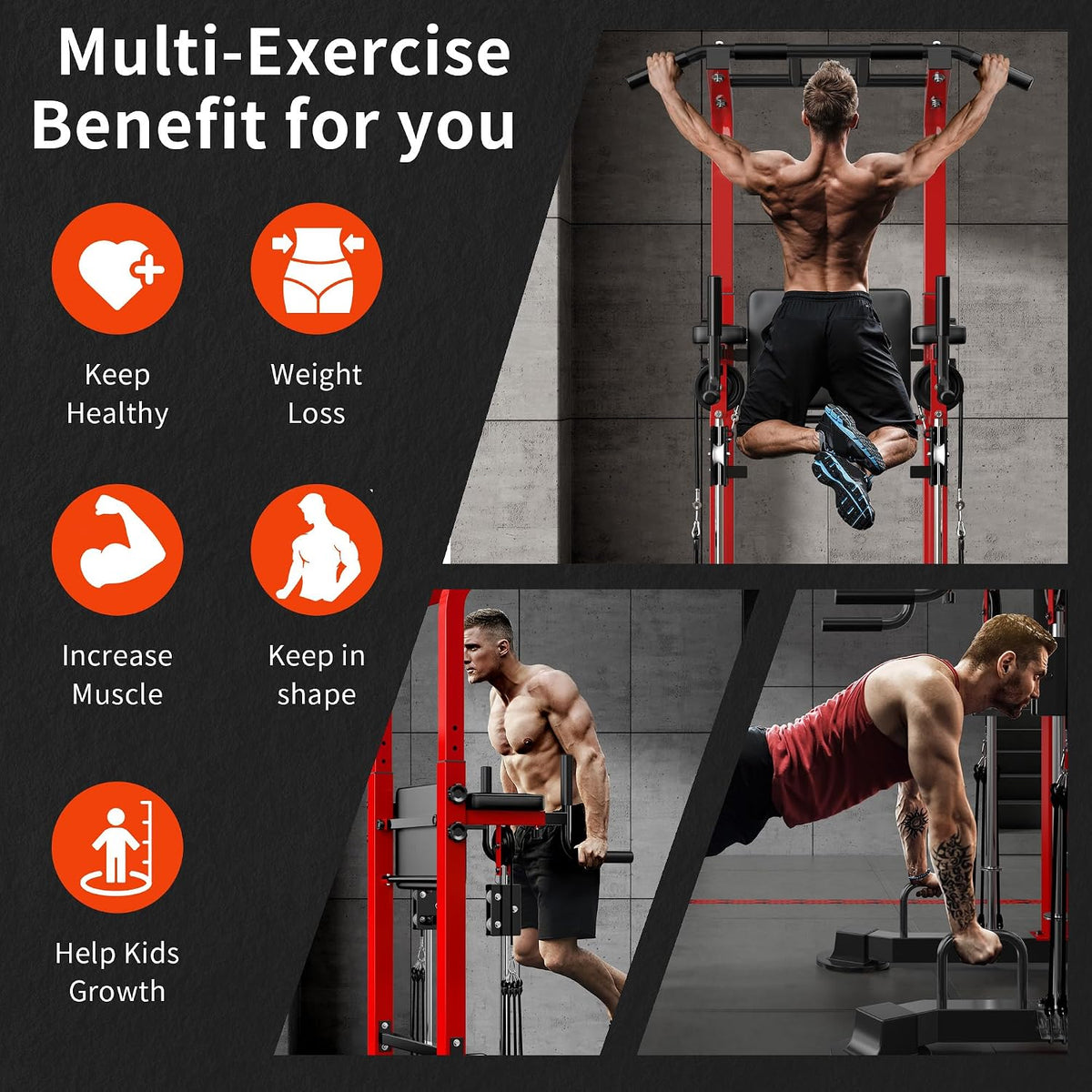 Adjustable Freestanding Power Tower Rack