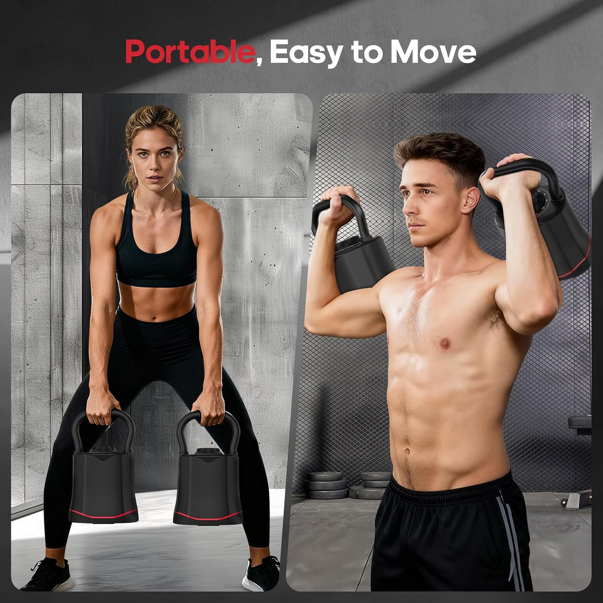 6‑in‑1 Quick‑Switch Adjustable Kettlebell Set