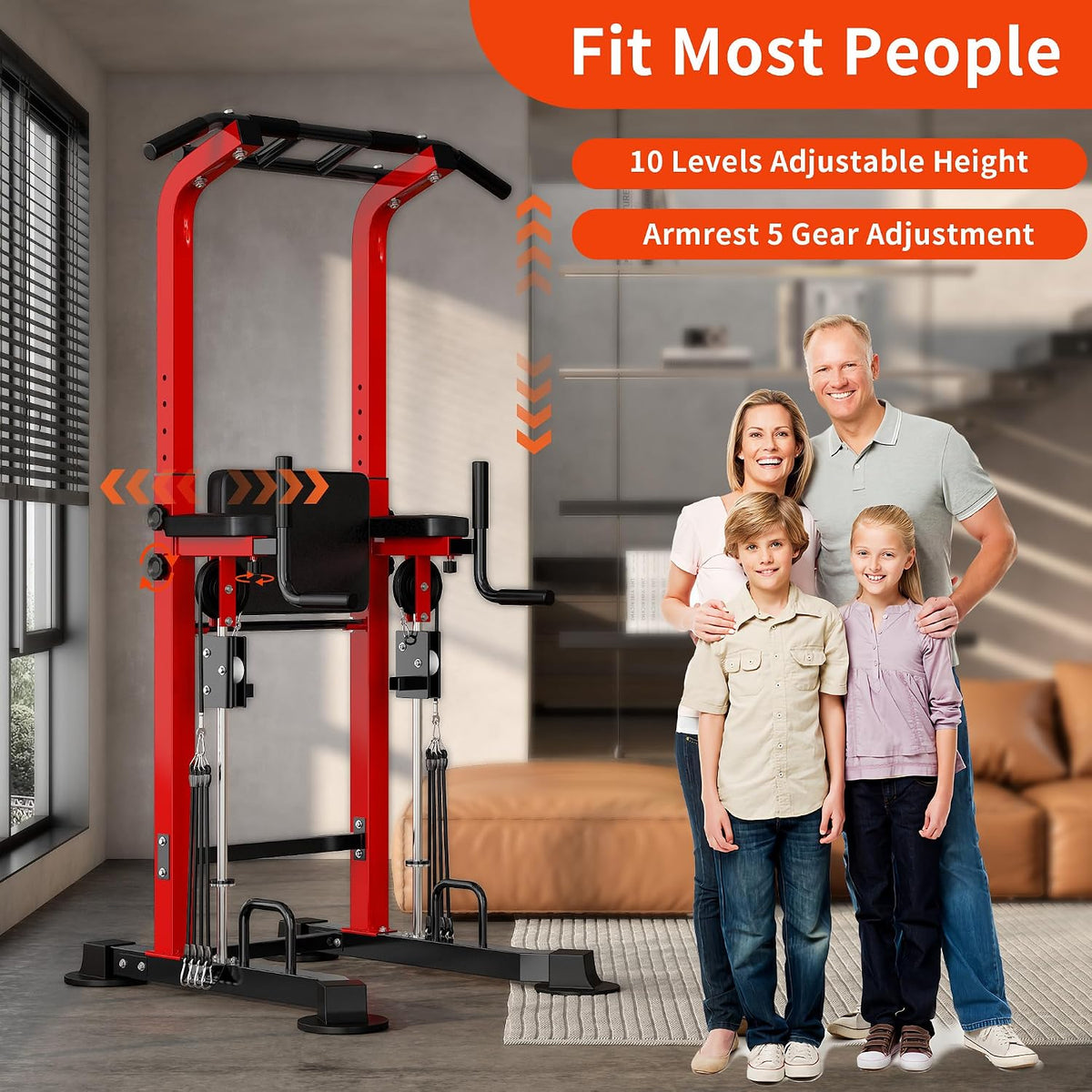 Adjustable Freestanding Power Tower Rack