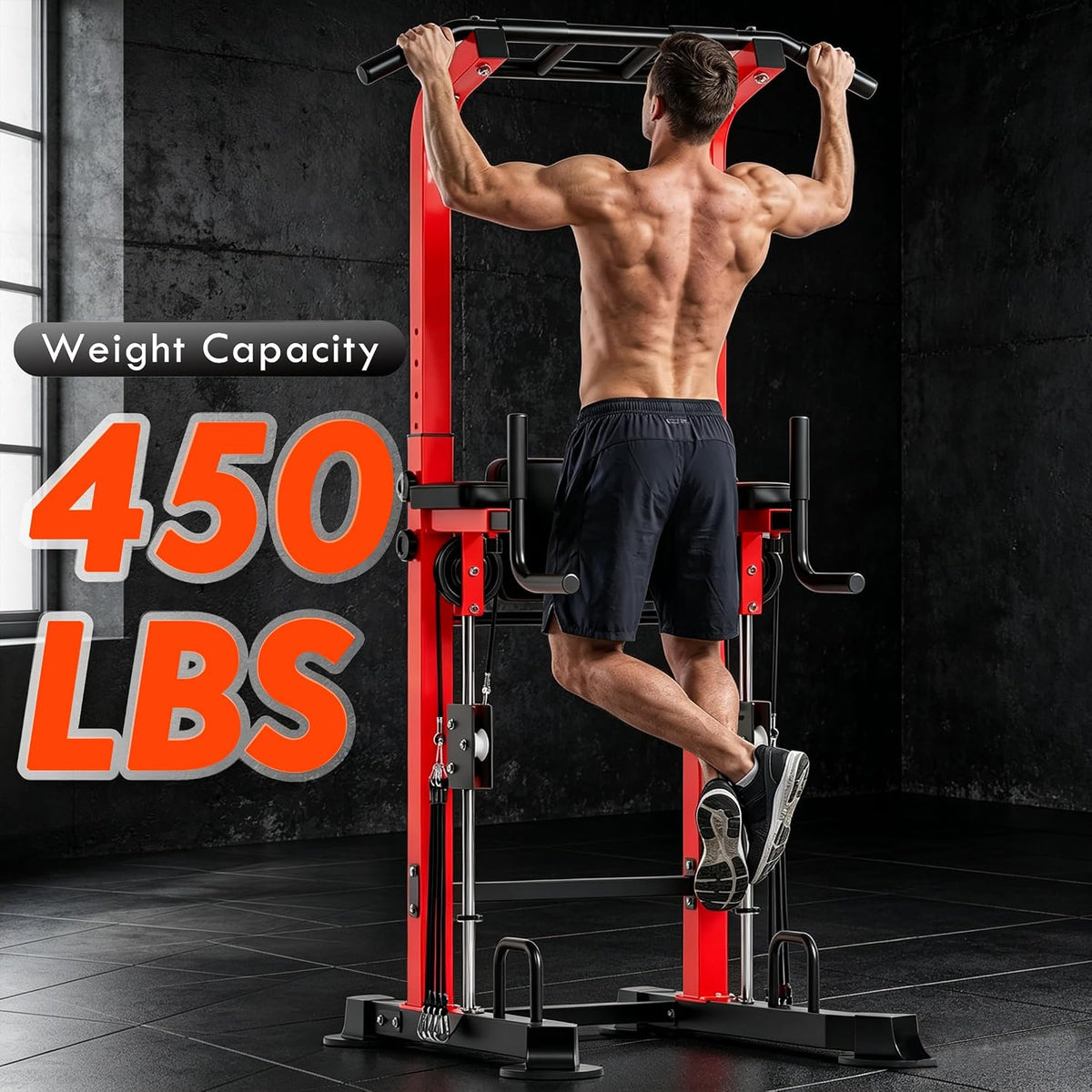 2‑in‑1 Adjustable Multi‑Function Power Tower