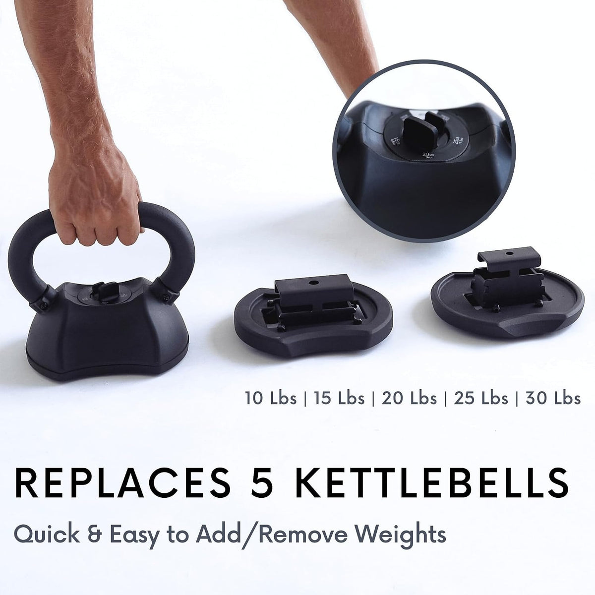5‑in‑1 Adjustable Kettlebell Set