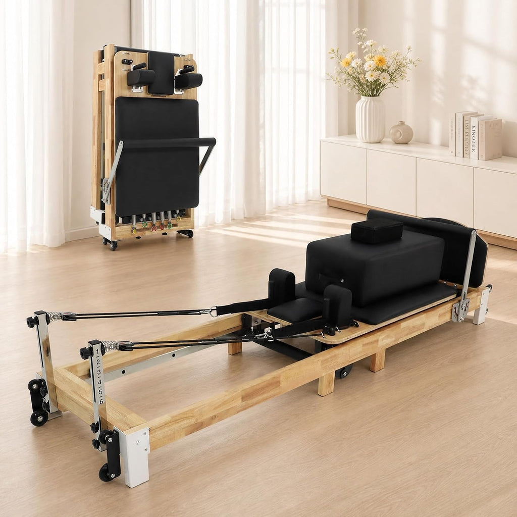 Wooden Foldable Pilates Reformer Machine