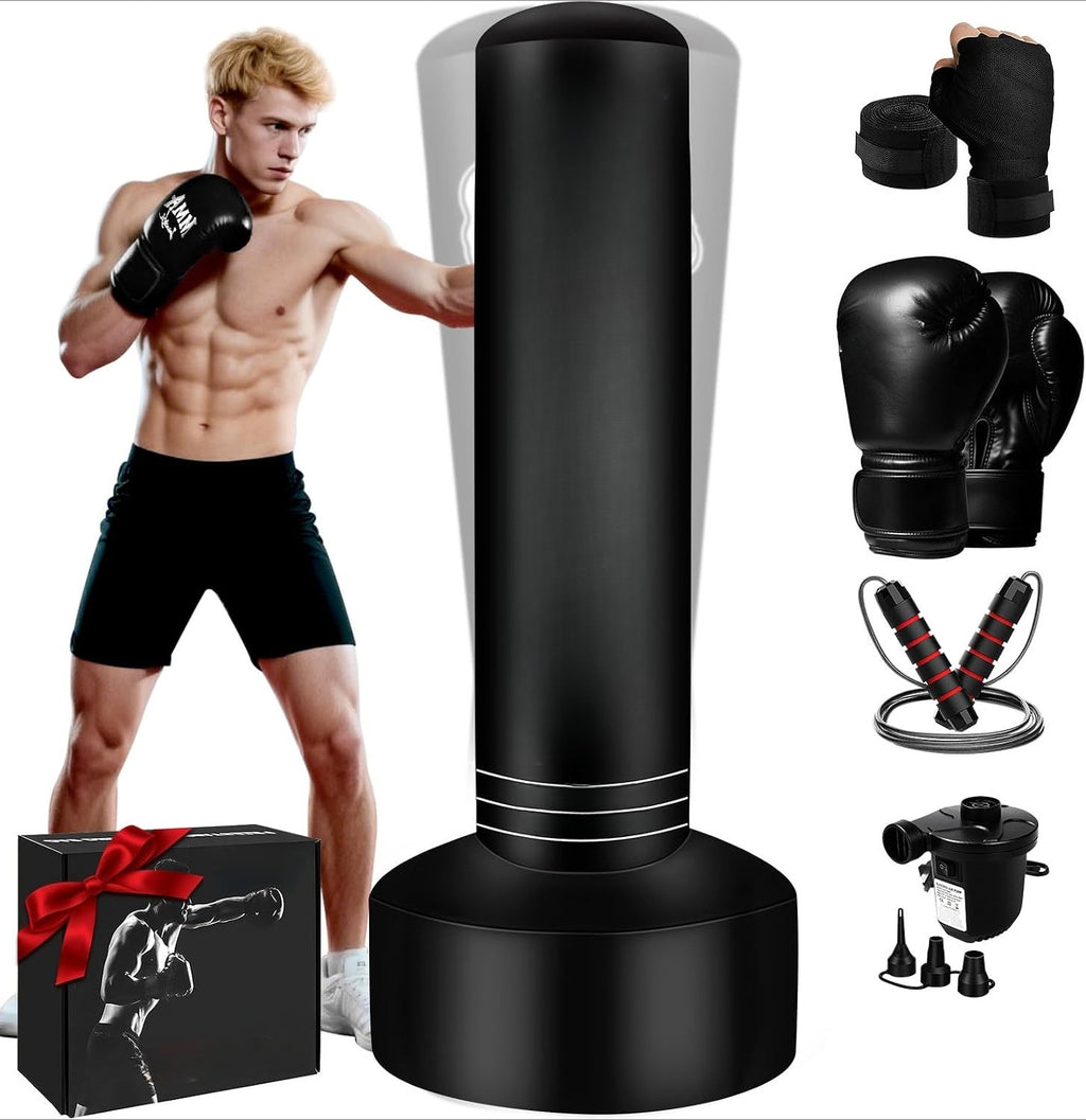 Freestanding Heavy Punching Bag Set
