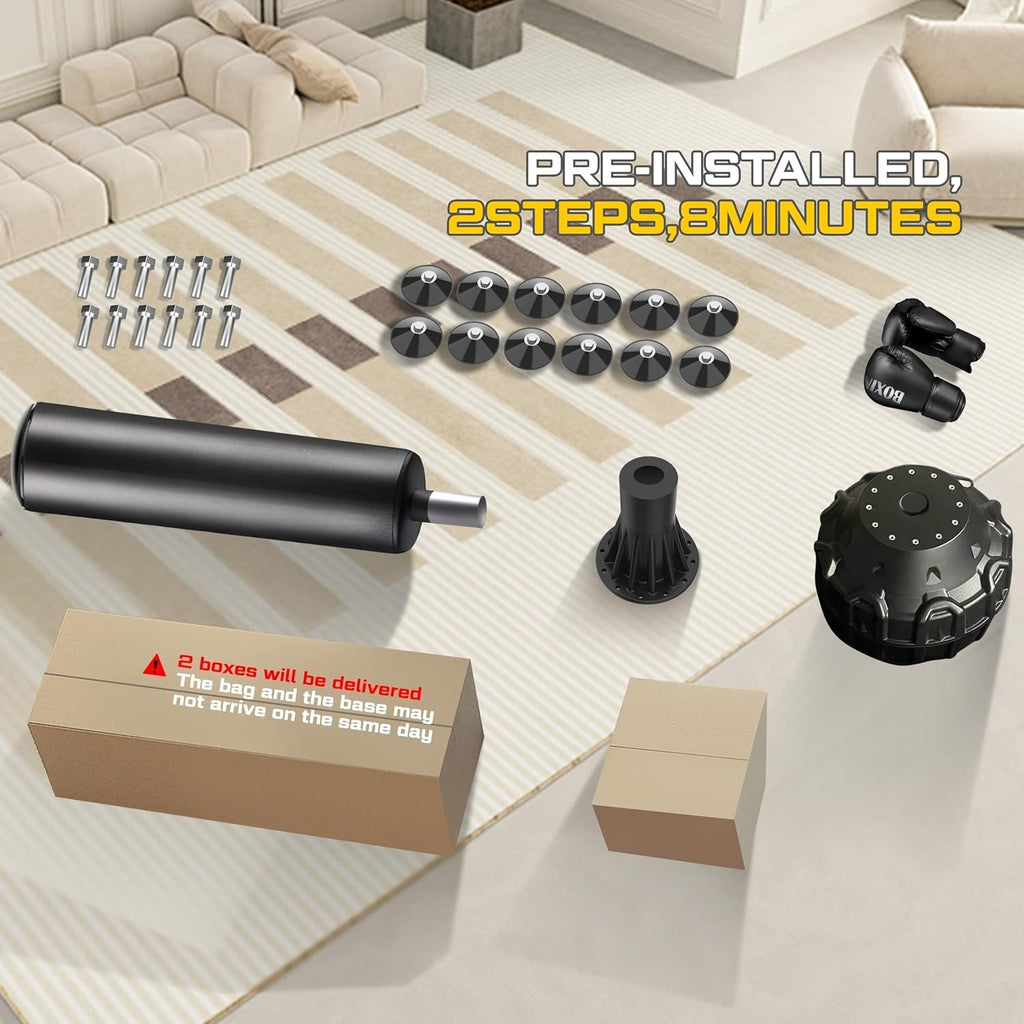 Suction‑Base Freestanding Punching Bag Set
