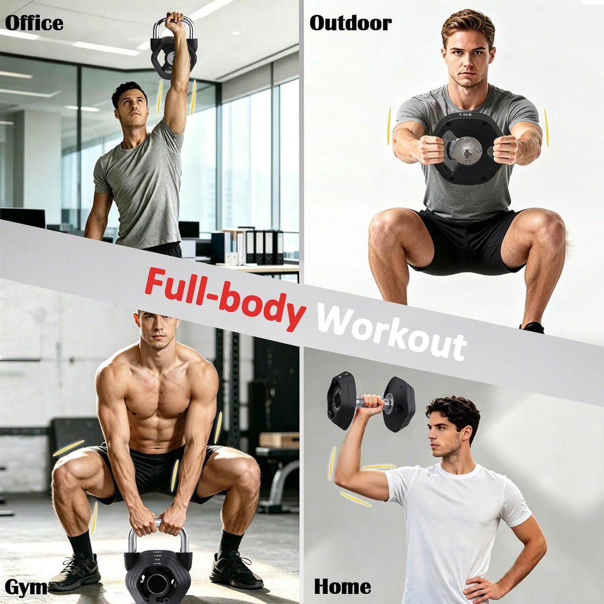 2‑in‑1 Adjustable Kettlebell Dumbbell Set