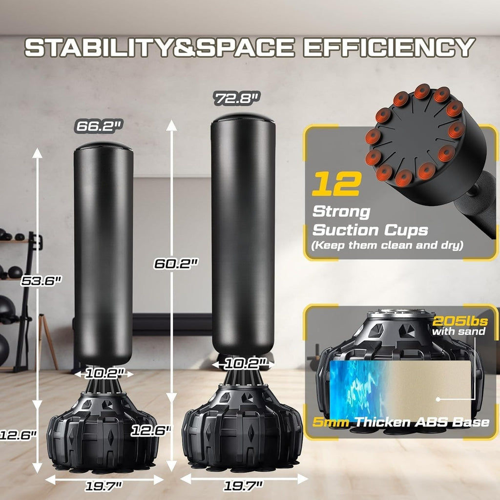 Suction‑Base Freestanding Punching Bag Set