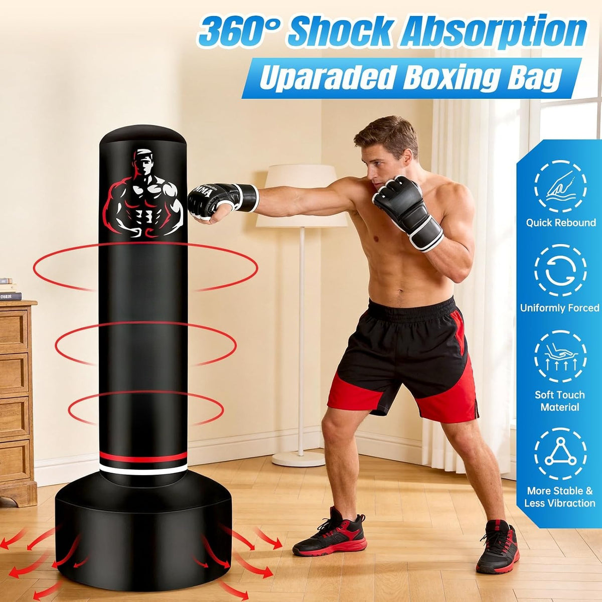 Upgraded Freestanding Punching Bag Set