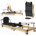 Foldable Wooden‑Look Pilates Reformer Machine